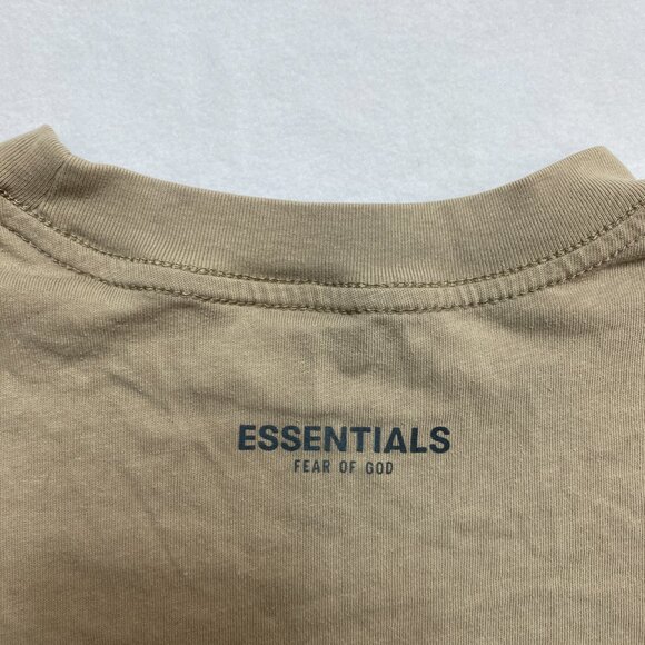 Essentials Fear of God T-Shirt Men's S Tan Camel Short Sleeve Crewneck - Picture 10 of 13